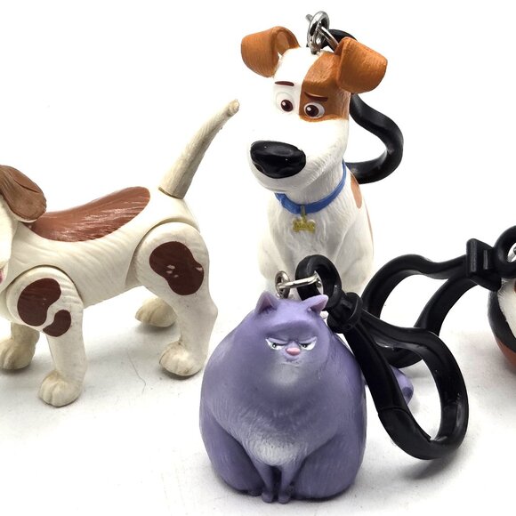 Source Unknown | Toys | 3 Key Chains Dog Hard Plastic Toys Mattel